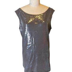LaRok Sequin Cocktail Mini Dress Brown Lined Women's Size Large